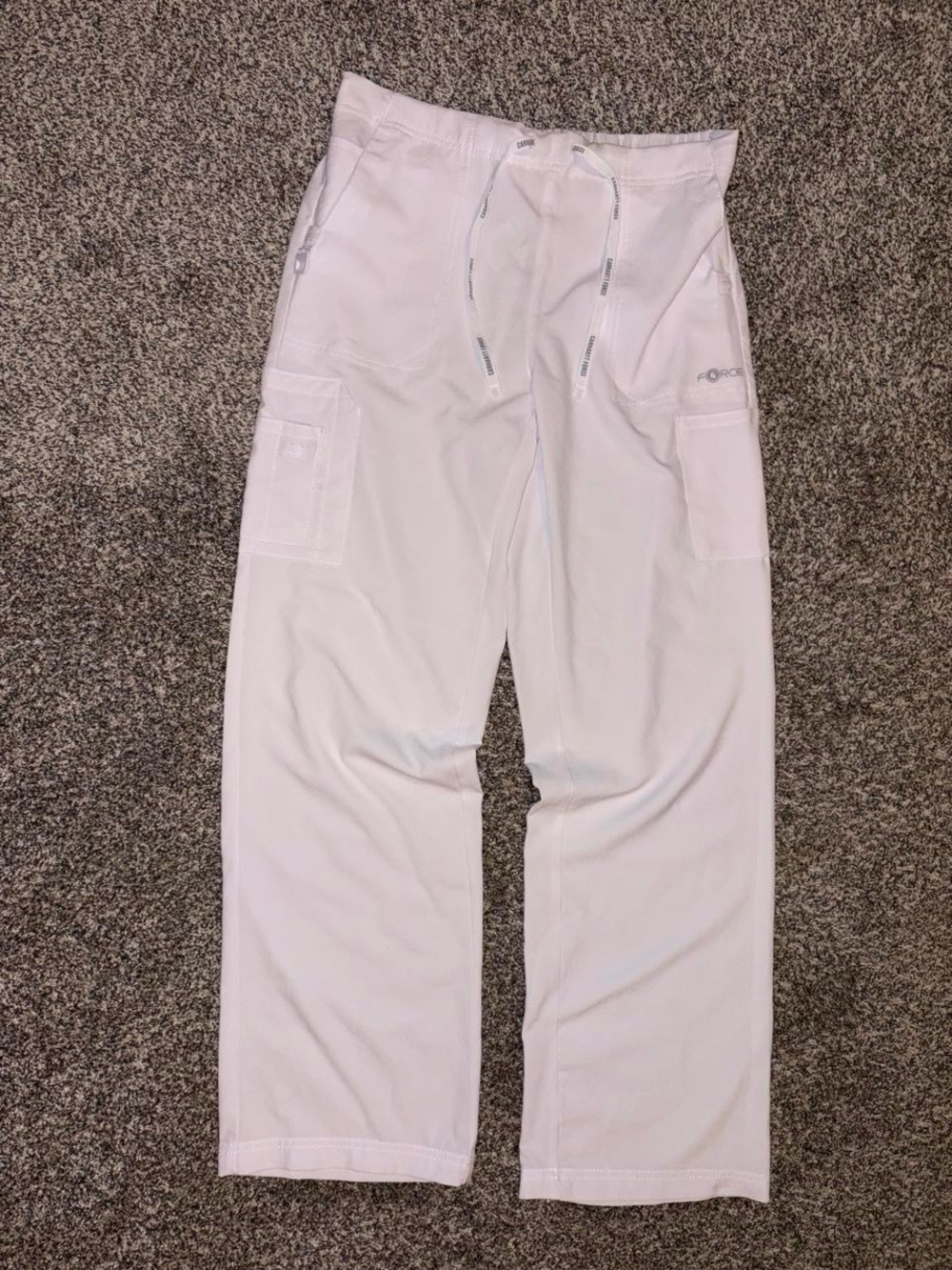 White Carhartt scrub pants